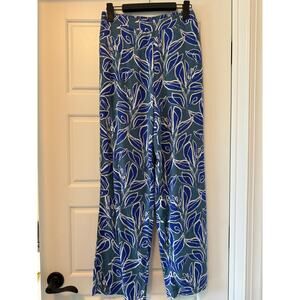 Set of 2: Teal Wide Leg Pant Olive & Oak Linen & Top, Women's Size M
